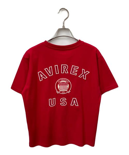 AVIREX（アヴィレックス）AVIREX (アヴィレックス) SIGNATURE VARSITY LOGO T-SHIRT レッド サイズ:FREE 未使用品の古着・服飾アイテム