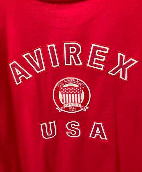 AVIREX（アヴィレックス）AVIREX (アヴィレックス) SIGNATURE VARSITY LOGO T-SHIRT レッド サイズ:FREE 未使用品の古着・服飾アイテム