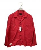 Schottショット）の古着「JACQUARD SHIRT」｜レッド
