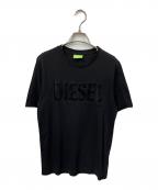 DIESELディーゼル）の古着「ロゴ半袖カットソー ブラック」｜ブラック