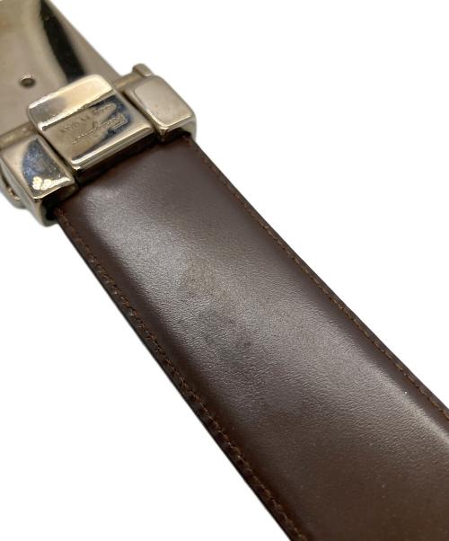 Salvatore Ferragamo（サルヴァトーレ フェラガモ）Salvatore Ferragamo (サルヴァトーレ フェラガモ) プレートバックルレザーベルト ブラックの古着・服飾アイテム