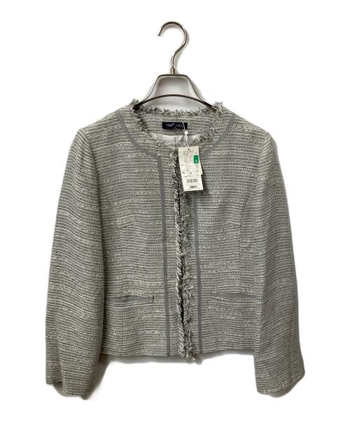 NEWYORKER（ニューヨーカー）NEWYORKER (ニューヨーカー) ノーカラージャケット グレー グレー サイズ:9 未使用品の古着・服飾アイテム