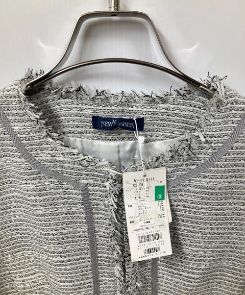 NEWYORKER（ニューヨーカー）NEWYORKER (ニューヨーカー) ノーカラージャケット グレー グレー サイズ:9 未使用品の古着・服飾アイテム
