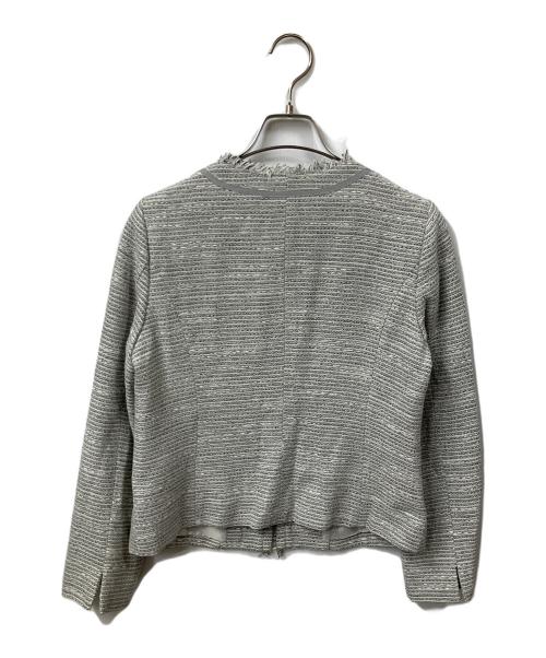 NEWYORKER（ニューヨーカー）NEWYORKER (ニューヨーカー) ノーカラージャケット グレー グレー サイズ:9 未使用品の古着・服飾アイテム