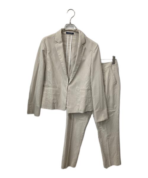 NEWYORKER（ニューヨーカー）NEWYORKER (ニューヨーカー) セットアップスーツ ストライプ　ベージュ ベージュ サイズ:9の古着・服飾アイテム