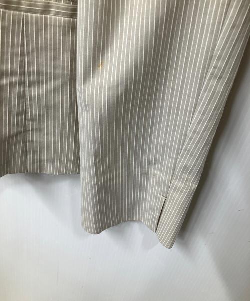 NEWYORKER（ニューヨーカー）NEWYORKER (ニューヨーカー) セットアップスーツ ストライプ　ベージュ ベージュ サイズ:9の古着・服飾アイテム