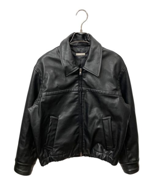 WYM LIDNM（ウィム バイ リドム）WYM LIDNM (ウィム バイ リドム) フェイクレザージップブルゾン ブラック サイズ:xsの古着・服飾アイテム