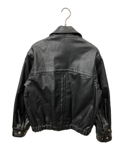 WYM LIDNM（ウィム バイ リドム）WYM LIDNM (ウィム バイ リドム) フェイクレザージップブルゾン ブラック サイズ:xsの古着・服飾アイテム