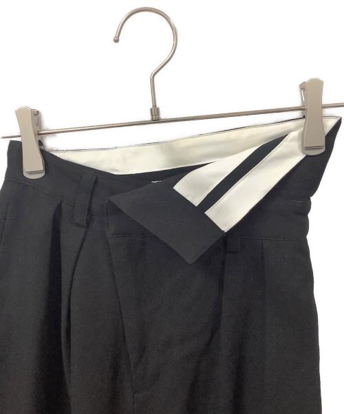 Snidel（スナイデル）Snidel (スナイデル) ウエストデザインワイドパンツ ブラック サイズ:00の古着・服飾アイテム