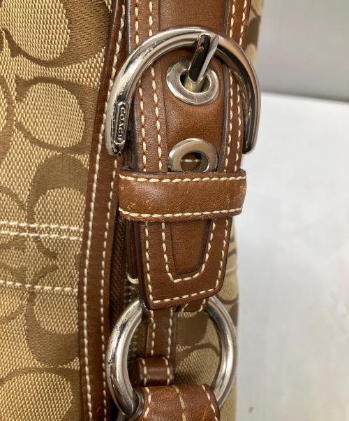 COACH（コーチ）COACH (コーチ) ワンショルダーバッグ シグネチャー　ブラウン ブラウンの古着・服飾アイテム
