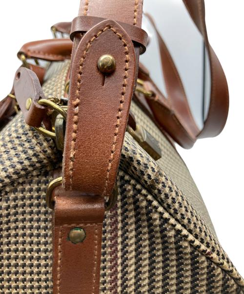POLO RALPH LAUREN（ポロ・ラルフローレン）POLO RALPH LAUREN (ポロ・ラルフローレン) 2WAYボストンバッグ　千鳥格子 ベージュ×ブラウンの古着・服飾アイテム