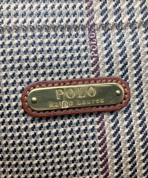 POLO RALPH LAUREN（ポロ・ラルフローレン）POLO RALPH LAUREN (ポロ・ラルフローレン) 2WAYボストンバッグ　千鳥格子 ベージュ×ブラウンの古着・服飾アイテム