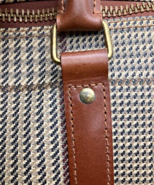 POLO RALPH LAUREN（ポロ・ラルフローレン）POLO RALPH LAUREN (ポロ・ラルフローレン) 2WAYボストンバッグ　千鳥格子 ベージュ×ブラウンの古着・服飾アイテム