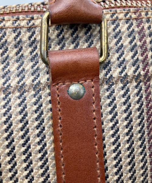 POLO RALPH LAUREN（ポロ・ラルフローレン）POLO RALPH LAUREN (ポロ・ラルフローレン) 2WAYボストンバッグ　千鳥格子 ベージュ×ブラウンの古着・服飾アイテム