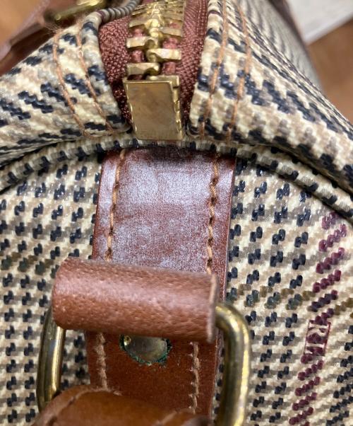 POLO RALPH LAUREN（ポロ・ラルフローレン）POLO RALPH LAUREN (ポロ・ラルフローレン) 2WAYボストンバッグ　千鳥格子 ベージュ×ブラウンの古着・服飾アイテム