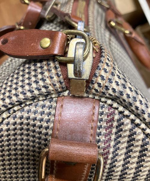 POLO RALPH LAUREN（ポロ・ラルフローレン）POLO RALPH LAUREN (ポロ・ラルフローレン) 2WAYボストンバッグ　千鳥格子 ベージュ×ブラウンの古着・服飾アイテム