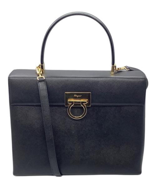 Salvatore Ferragamo（サルヴァトーレ フェラガモ）Salvatore Ferragamo (サルヴァトーレ フェラガモ) ガンチーニ2WAYバッグ ブラック ブラックの古着・服飾アイテム