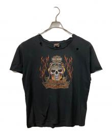 HARLEY-DAVIDSON（ハーレーダビッドソン）の古着「半袖カットソー HARLEY-DAVIDSON ブラック」｜ブラック