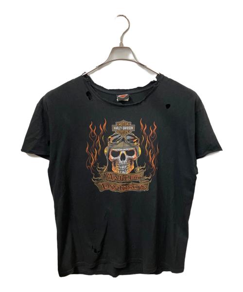 HARLEY-DAVIDSON（ハーレーダビッドソン）HARLEY-DAVIDSON (ハーレーダビッドソン) 半袖カットソー HARLEY-DAVIDSON ブラック ブラック サイズ:XLの古着・服飾アイテム