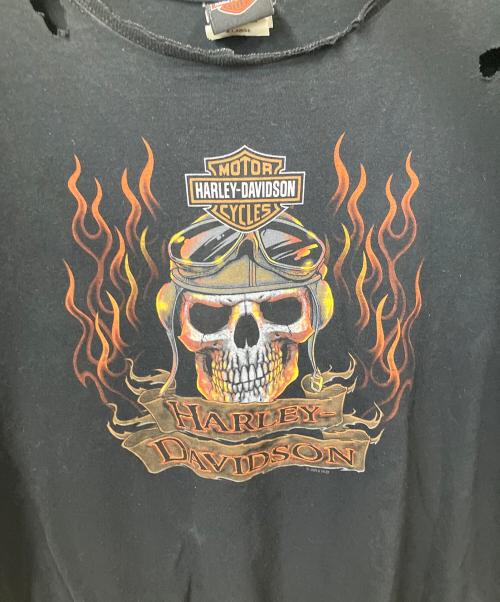 HARLEY-DAVIDSON（ハーレーダビッドソン）HARLEY-DAVIDSON (ハーレーダビッドソン) 半袖カットソー HARLEY-DAVIDSON ブラック ブラック サイズ:XLの古着・服飾アイテム