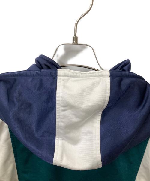 adidas Originals（アディダスオリジナル）adidas originals (アディダスオリジナル) アノラックパーカー グリーン×ネイビー×ホワイト 80s グリーン サイズ:Lの古着・服飾アイテム