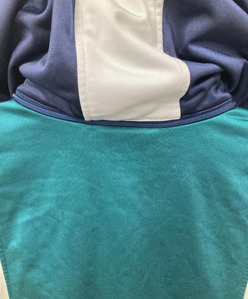 adidas Originals（アディダスオリジナル）adidas originals (アディダスオリジナル) アノラックパーカー グリーン×ネイビー×ホワイト 80s グリーン サイズ:Lの古着・服飾アイテム