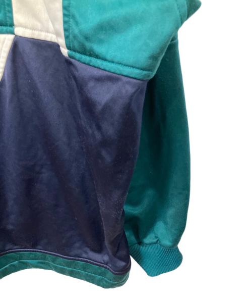 adidas Originals（アディダスオリジナル）adidas originals (アディダスオリジナル) アノラックパーカー グリーン×ネイビー×ホワイト 80s グリーン サイズ:Lの古着・服飾アイテム