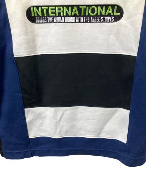 adidas Originals（アディダスオリジナル）adidas originals (アディダスオリジナル) 90ｓ ロゴスウェット ホワイト×ネイビー×ブラック ホワイト×ネイビー×ブラック サイズ:MLの古着・服飾アイテム