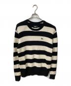 stussyステューシー）の古着「厚手ニット ブラック×ホワイト」｜ホワイト×ブラック