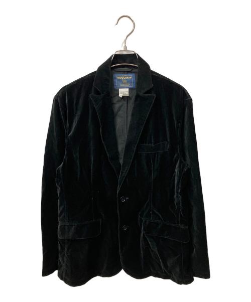 WOOLRICH（ウールリッチ）WOOLRICH (ウールリッチ) ベロアテーラードジャケット ブラック ブラック サイズ:Lの古着・服飾アイテム