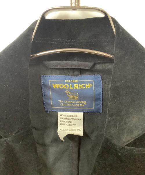 WOOLRICH（ウールリッチ）WOOLRICH (ウールリッチ) ベロアテーラードジャケット ブラック ブラック サイズ:Lの古着・服飾アイテム