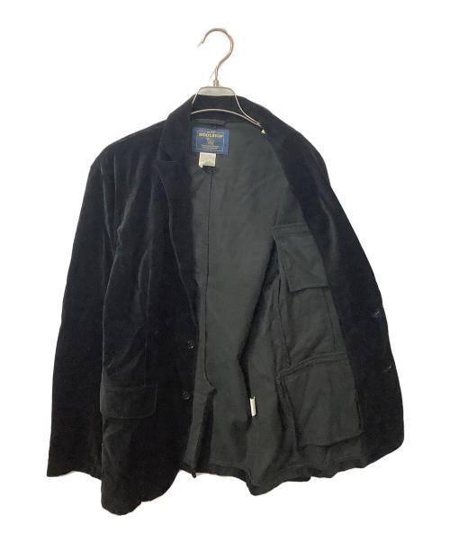 WOOLRICH（ウールリッチ）WOOLRICH (ウールリッチ) ベロアテーラードジャケット ブラック ブラック サイズ:Lの古着・服飾アイテム