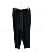 saquiサキ）の古着「 TAPERED RIBBON PANTS」｜ブラック