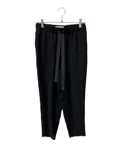 saqui（サキ）saqui (サキ)  TAPERED RIBBON PANTS ブラック サイズ:38の古着・服飾アイテム
