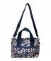 LeSportsac（レスポートサック）の古着「2WAYバッグ ホワイト×ブルー　花柄」｜ホワイト×ブルー