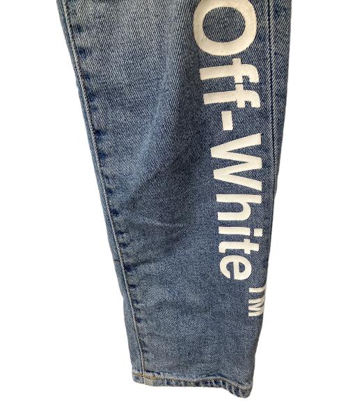 OFFWHITE（オフホワイト）OFFWHITE (オフホワイト) ロゴプリントスキニーデニムパンツ インディゴ サイズ:W30の古着・服飾アイテム