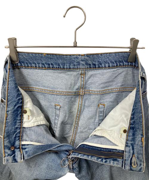 OFFWHITE（オフホワイト）OFFWHITE (オフホワイト) ロゴプリントスキニーデニムパンツ インディゴ サイズ:W30の古着・服飾アイテム