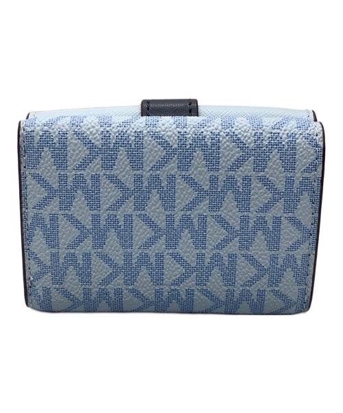 MICHAEL KORS（マイケルコース）MICHAEL KORS (マイケルコース) トライフォールド フラップ ウォレット エクストラスモール ブルーの古着・服飾アイテム