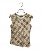 BURBERRY BLUE LABELバーバリー ブルー レーベル）の古着「ノースリーブブラウス」｜ベージュ