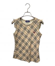 BURBERRY BLUE LABEL（バーバリー ブルー レーベル）の古着「ノースリーブブラウス」｜ベージュ