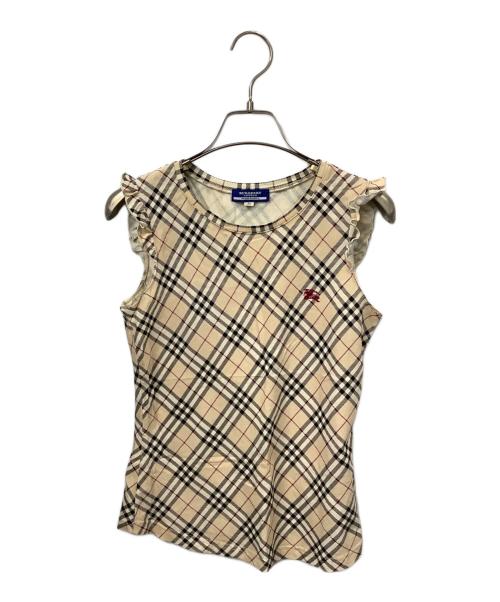 BURBERRY BLUE LABEL（バーバリー ブルー レーベル）BURBERRY BLUE LABEL (バーバリー ブルー レーベル) ノースリーブブラウス ベージュ サイズ:38の古着・服飾アイテム