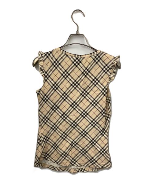BURBERRY BLUE LABEL（バーバリー ブルー レーベル）BURBERRY BLUE LABEL (バーバリー ブルー レーベル) ノースリーブブラウス ベージュ サイズ:38の古着・服飾アイテム