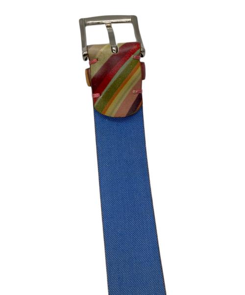 PAUL SMITH（ポールスミス）Paul Smith (ポールスミス) レザーベルト　マルチカラー マルチカラーの古着・服飾アイテム