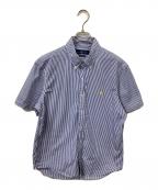 RALPH LAURENラルフローレン）の古着「半袖ストライプシャツ ブルー×ホワイト」｜ブルー×ホワイト