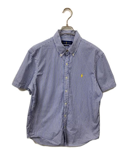 RALPH LAUREN（ラルフローレン）RALPH LAUREN (ラルフローレン) 半袖ストライプシャツ ブルー×ホワイト ブルー×ホワイト サイズ:Mの古着・服飾アイテム