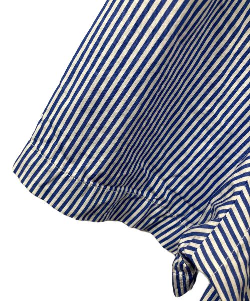RALPH LAUREN（ラルフローレン）RALPH LAUREN (ラルフローレン) 半袖ストライプシャツ ブルー×ホワイト ブルー×ホワイト サイズ:Mの古着・服飾アイテム