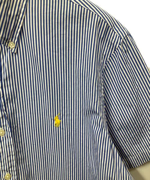RALPH LAUREN（ラルフローレン）RALPH LAUREN (ラルフローレン) 半袖ストライプシャツ ブルー×ホワイト ブルー×ホワイト サイズ:Mの古着・服飾アイテム