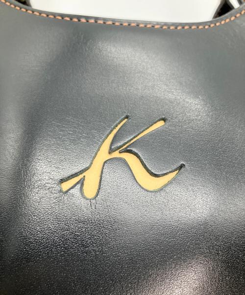 KITAMURA（キタムラ）KITAMURA (キタムラ) レザーハンドバッグ ブラック ブラックの古着・服飾アイテム