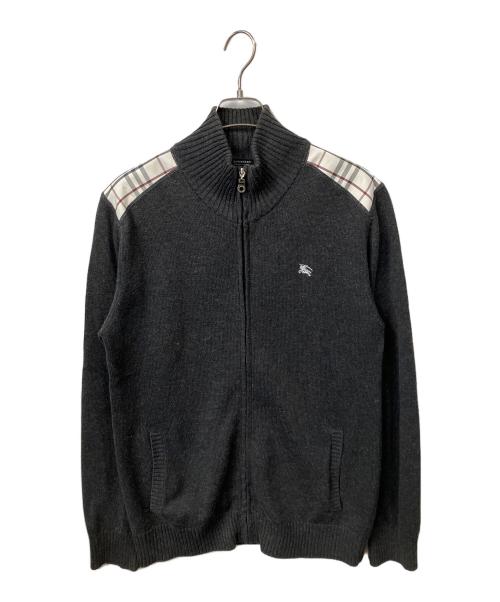 BURBERRY BLACK LABEL（バーバリーブラックレーベル）BURBERRY BLACK LABEL (バーバリーブラックレーベル) ドライバーズニット グレー グレー サイズ:3の古着・服飾アイテム