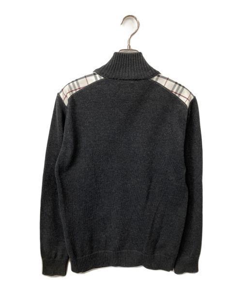 BURBERRY BLACK LABEL（バーバリーブラックレーベル）BURBERRY BLACK LABEL (バーバリーブラックレーベル) ドライバーズニット グレー グレー サイズ:3の古着・服飾アイテム